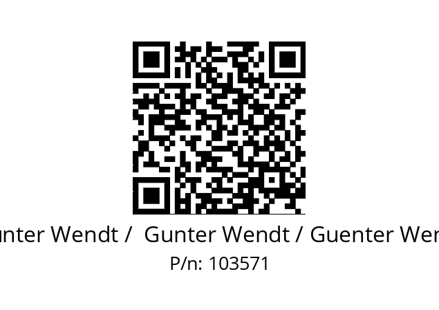   Günter Wendt /  Gunter Wendt / Guenter Wendt 103571