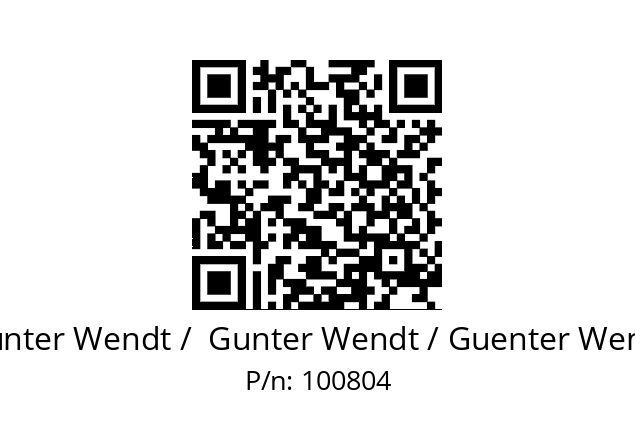   Günter Wendt /  Gunter Wendt / Guenter Wendt 100804