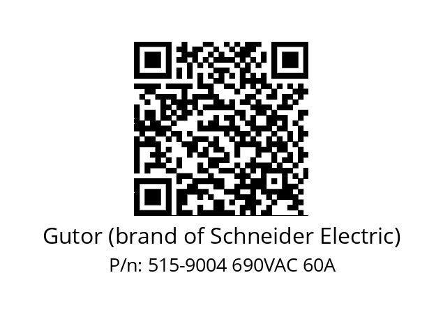   Gutor (brand of Schneider Electric) 515-9004 690VAC 60A