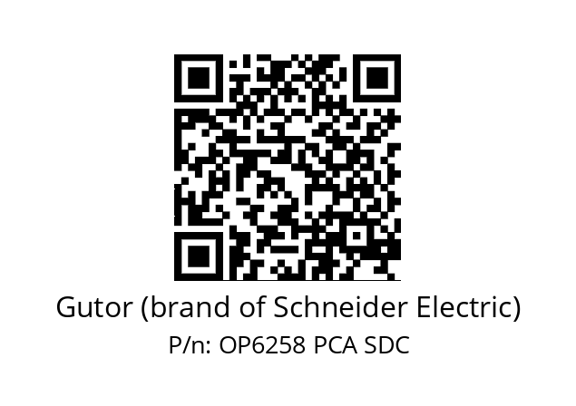   Gutor (brand of Schneider Electric) OP6258 PCA SDC