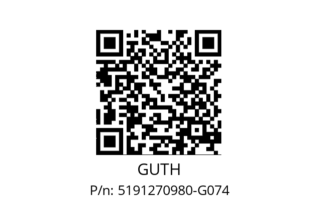   GUTH 5191270980-G074