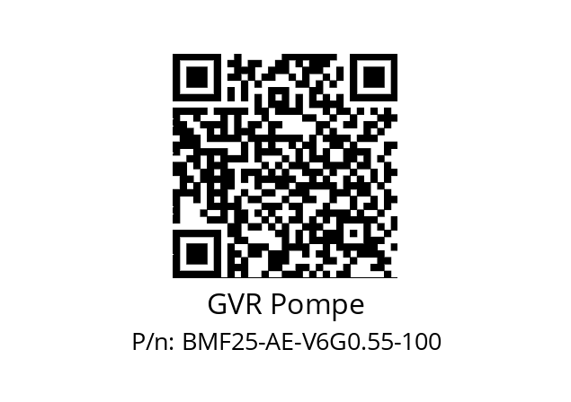   GVR Pompe BMF25-AE-V6G0.55-100