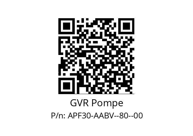   GVR Pompe APF30-AABV--80--00