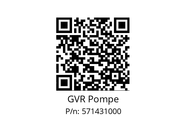   GVR Pompe 571431000