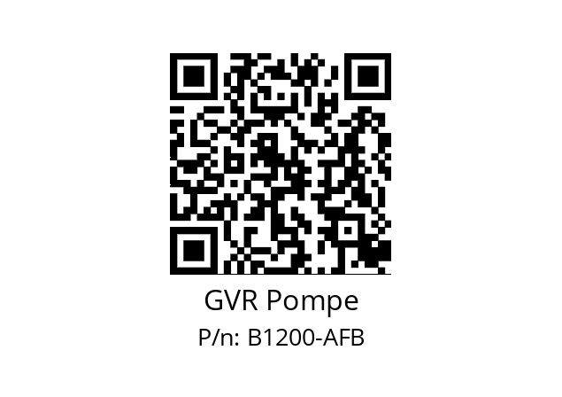   GVR Pompe B1200-AFB