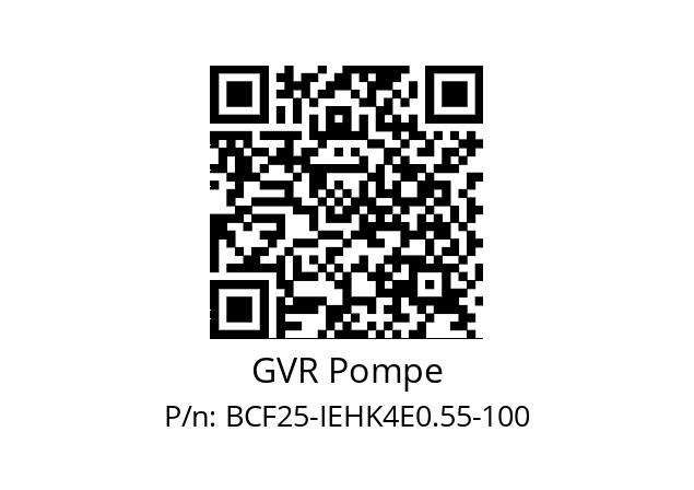   GVR Pompe BCF25-IEHK4E0.55-100