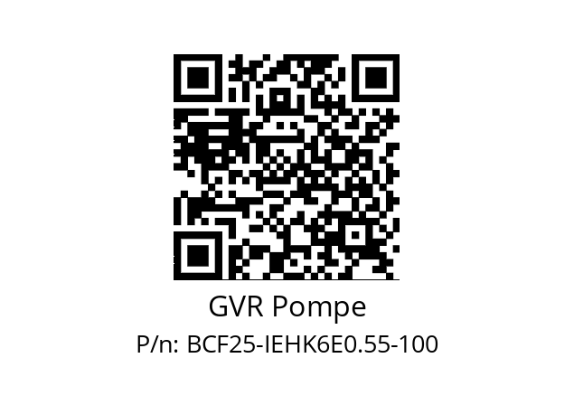   GVR Pompe BCF25-IEHK6E0.55-100