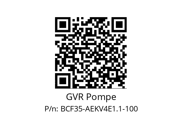   GVR Pompe BCF35-AEKV4E1.1-100