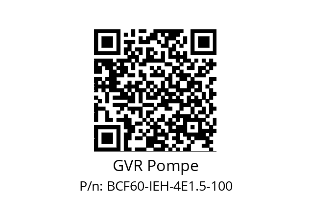   GVR Pompe BCF60-IEH-4E1.5-100