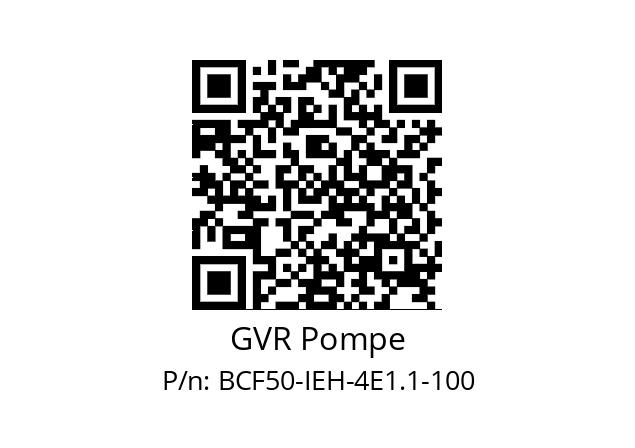   GVR Pompe BCF50-IEH-4E1.1-100