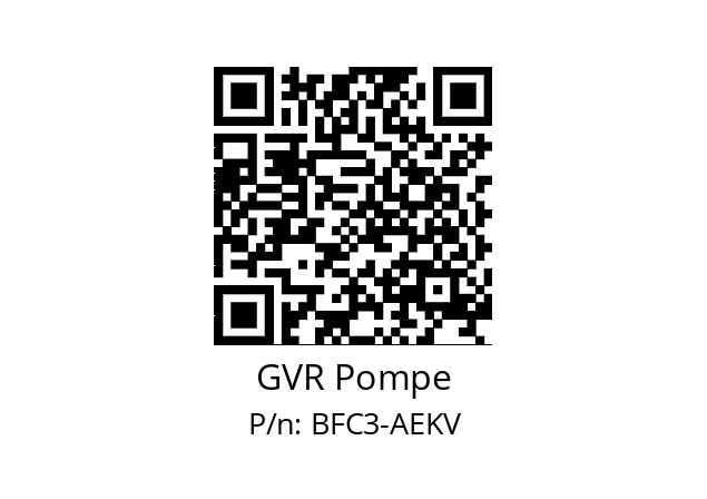 Gear pump  GVR Pompe BFC3-AEKV