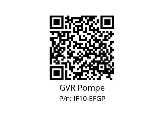 Gear pump  GVR Pompe IF10-EFGP