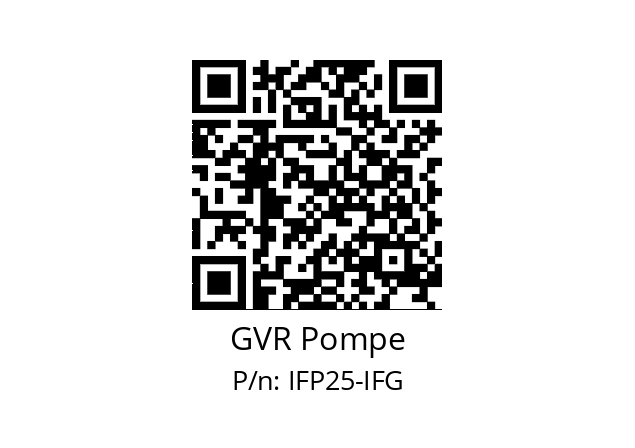   GVR Pompe IFP25-IFG