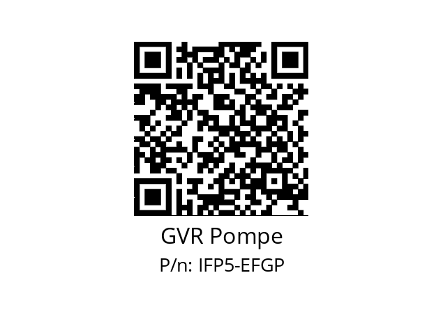   GVR Pompe IFP5-EFGP