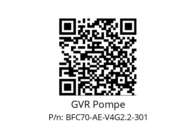   GVR Pompe BFC70-AE-V4G2.2-301