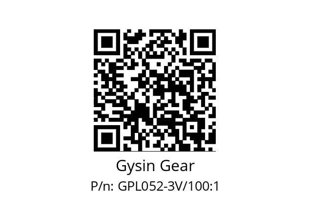   Gysin Gear GPL052-3V/100:1