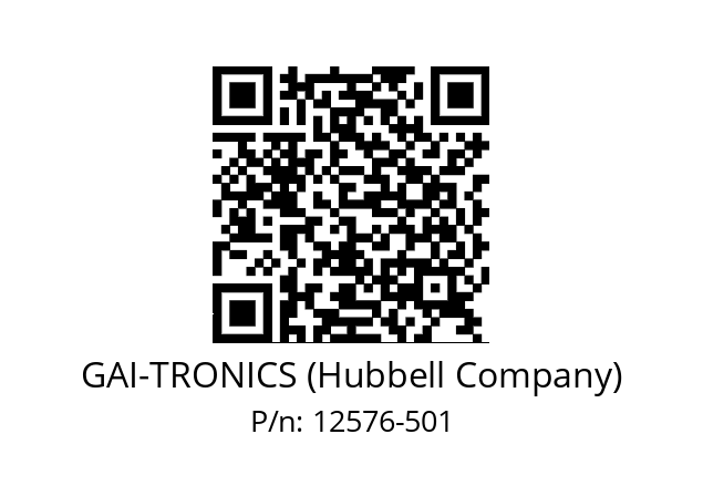   GAI-TRONICS (Hubbell Company) 12576-501