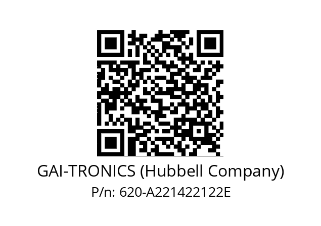   GAI-TRONICS (Hubbell Company) 620-A221422122E