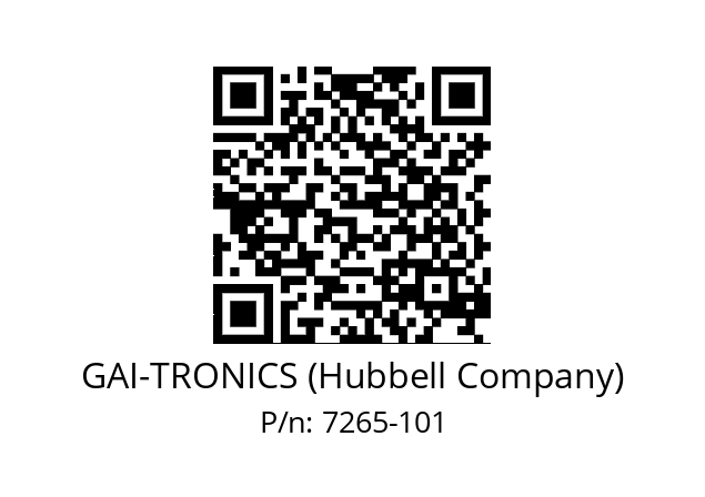   GAI-TRONICS (Hubbell Company) 7265-101