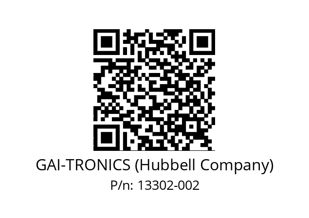   GAI-TRONICS (Hubbell Company) 13302-002