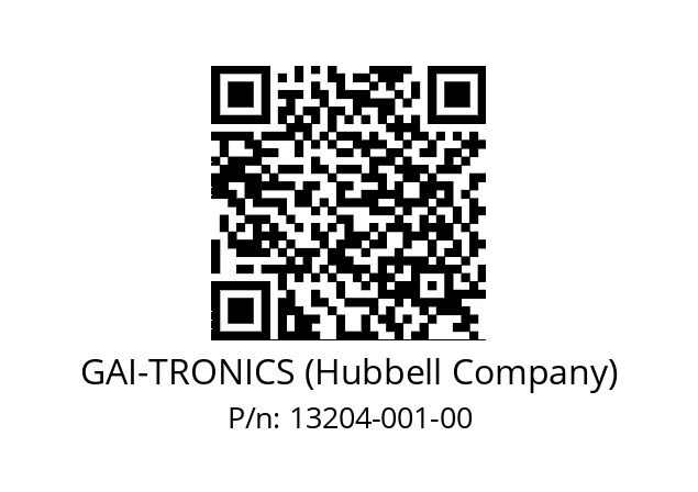   GAI-TRONICS (Hubbell Company) 13204-001-00