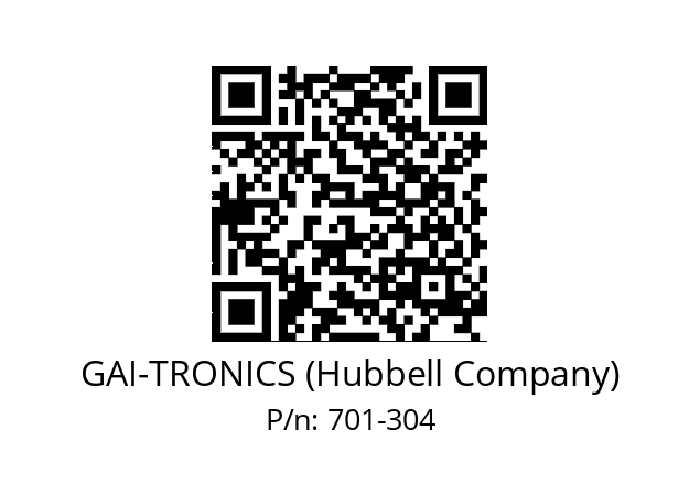   GAI-TRONICS (Hubbell Company) 701-304