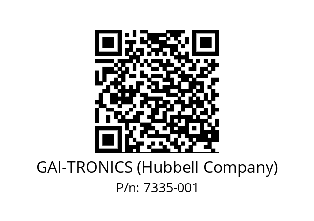   GAI-TRONICS (Hubbell Company) 7335-001