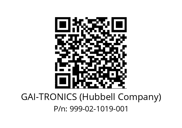   GAI-TRONICS (Hubbell Company) 999-02-1019-001