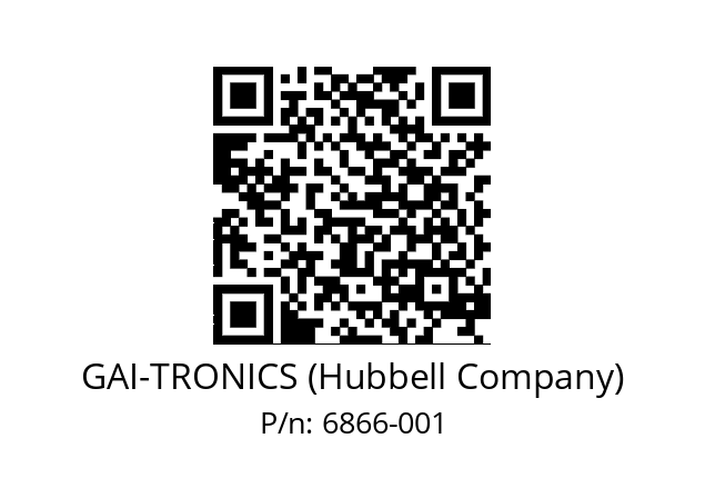   GAI-TRONICS (Hubbell Company) 6866-001