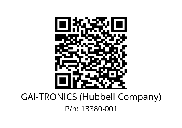   GAI-TRONICS (Hubbell Company) 13380-001