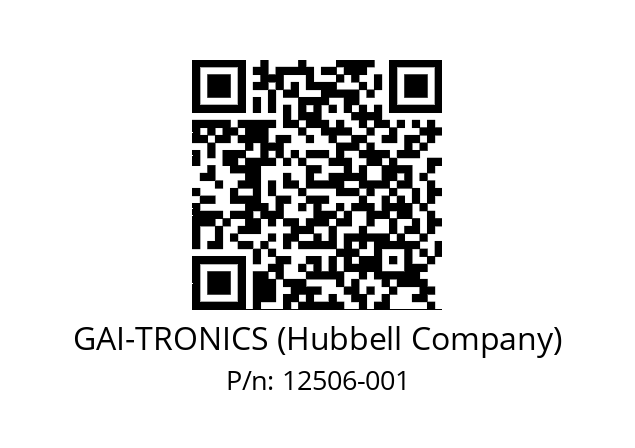   GAI-TRONICS (Hubbell Company) 12506-001