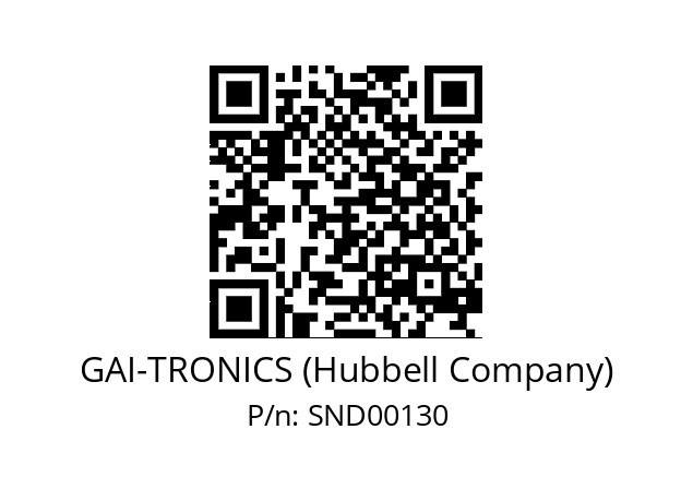   GAI-TRONICS (Hubbell Company) SND00130