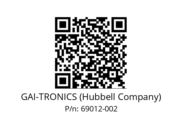   GAI-TRONICS (Hubbell Company) 69012-002