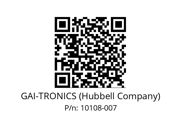   GAI-TRONICS (Hubbell Company) 10108-007