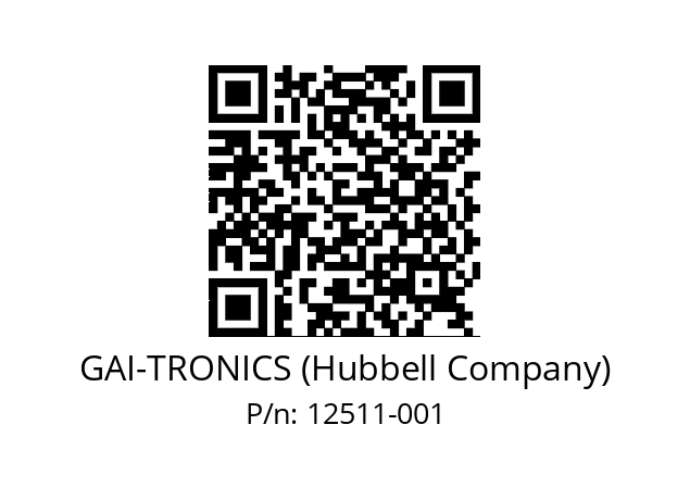   GAI-TRONICS (Hubbell Company) 12511-001