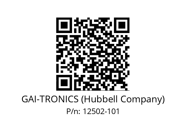   GAI-TRONICS (Hubbell Company) 12502-101