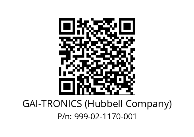   GAI-TRONICS (Hubbell Company) 999-02-1170-001