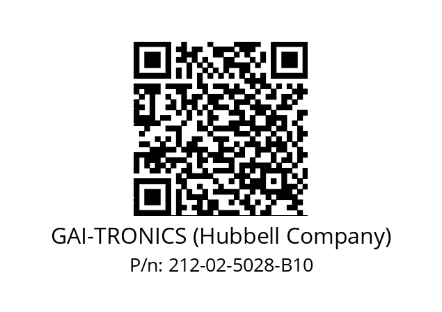   GAI-TRONICS (Hubbell Company) 212-02-5028-B10