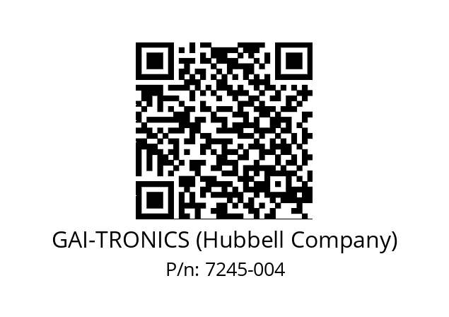   GAI-TRONICS (Hubbell Company) 7245-004