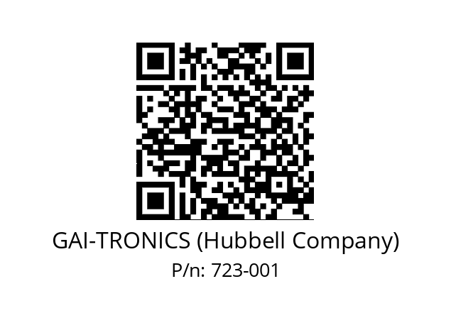   GAI-TRONICS (Hubbell Company) 723-001