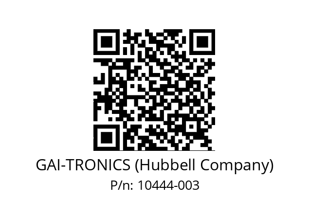   GAI-TRONICS (Hubbell Company) 10444-003