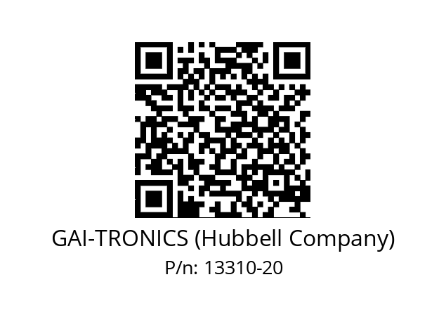   GAI-TRONICS (Hubbell Company) 13310-20