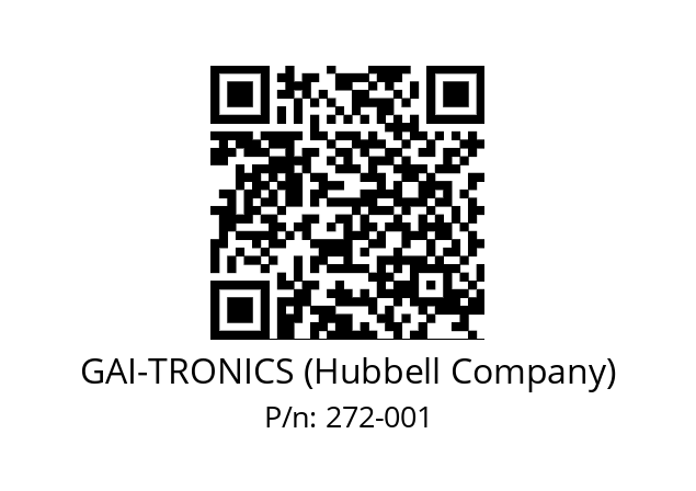   GAI-TRONICS (Hubbell Company) 272-001