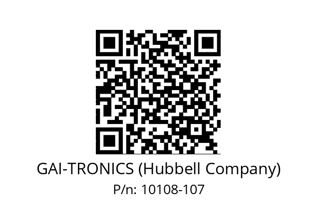   GAI-TRONICS (Hubbell Company) 10108-107