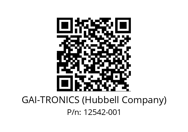   GAI-TRONICS (Hubbell Company) 12542-001