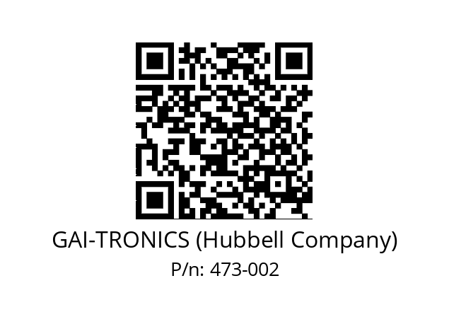   GAI-TRONICS (Hubbell Company) 473-002