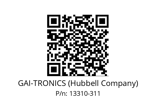   GAI-TRONICS (Hubbell Company) 13310-311