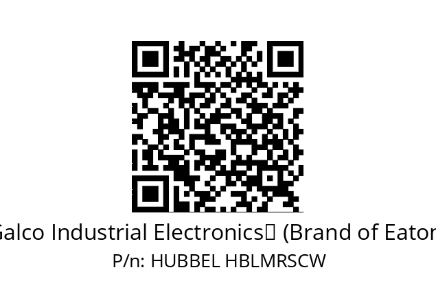   Galco Industrial Electronics‎ (Brand of Eaton) HUBBEL HBLMRSCW