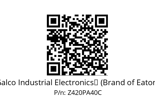   Galco Industrial Electronics‎ (Brand of Eaton) Z420PA40C