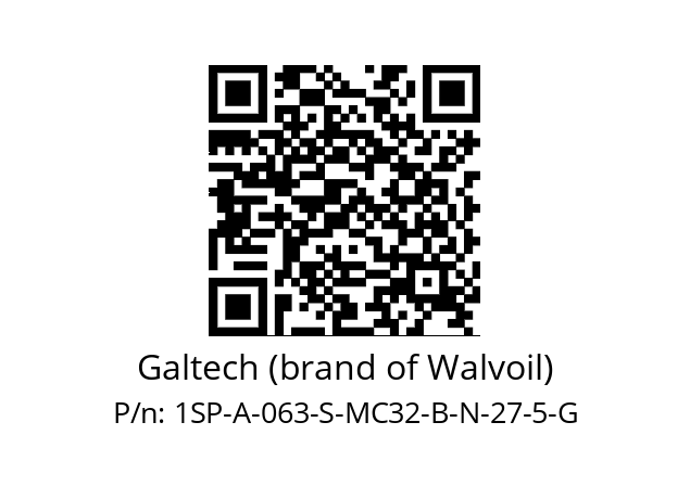   Galtech (brand of Walvoil) 1SP-A-063-S-MC32-B-N-27-5-G